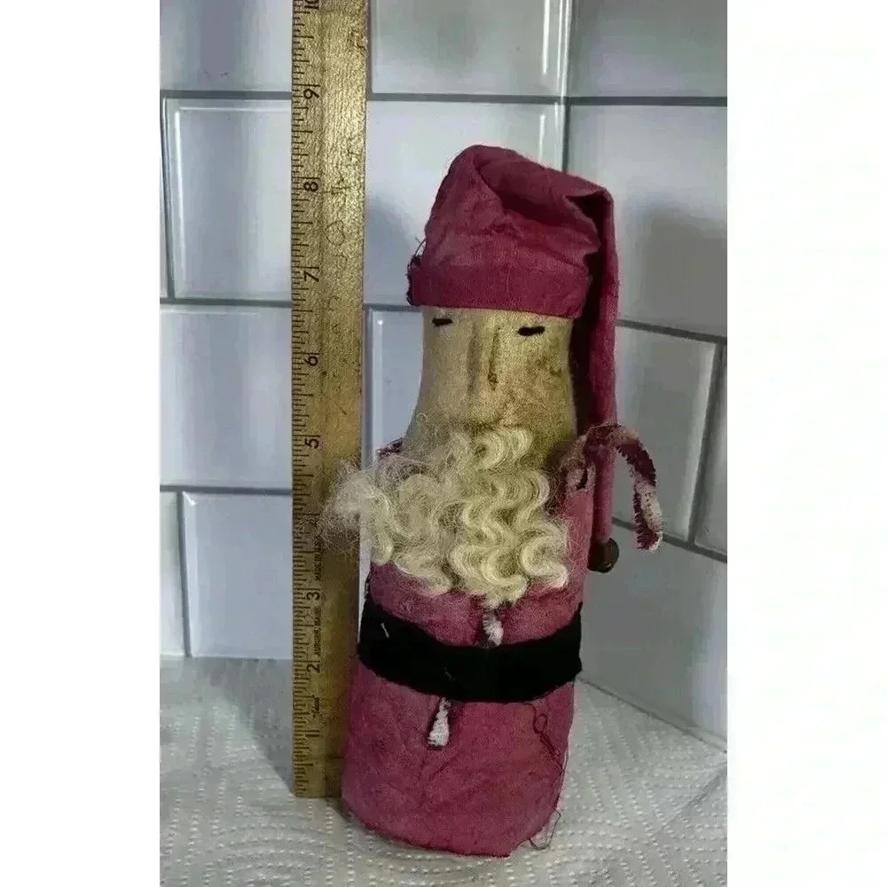 Handmade Santa Claus Standing Christmas Decoration Stuffed Fabric